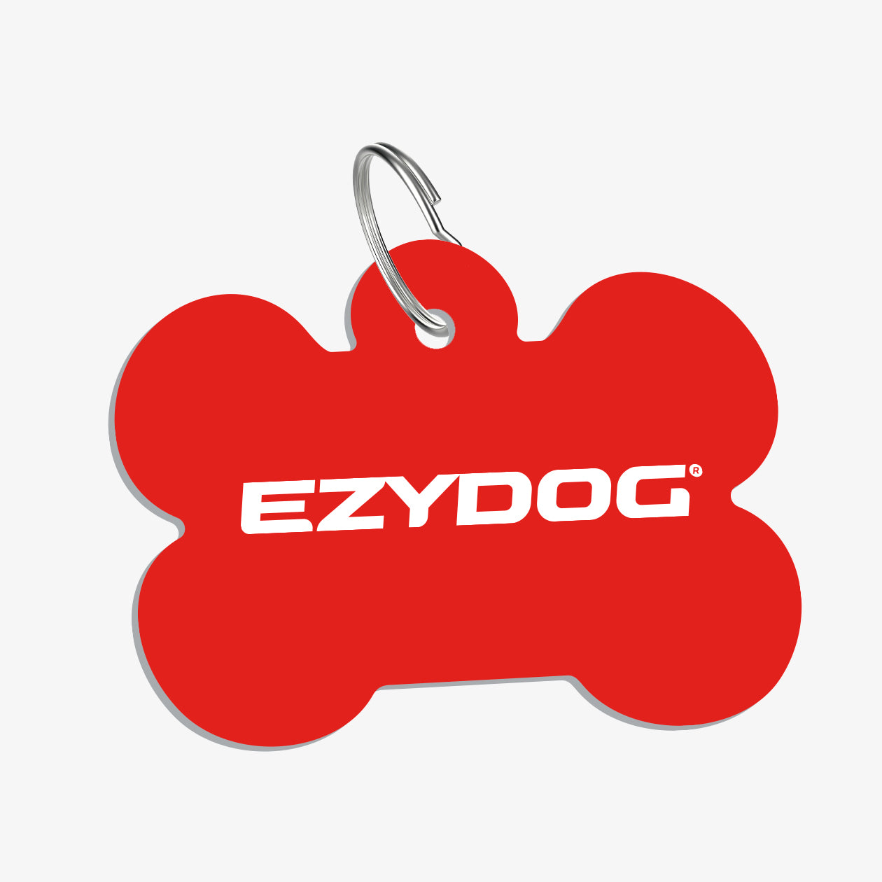 ID Tag Main keyring red back