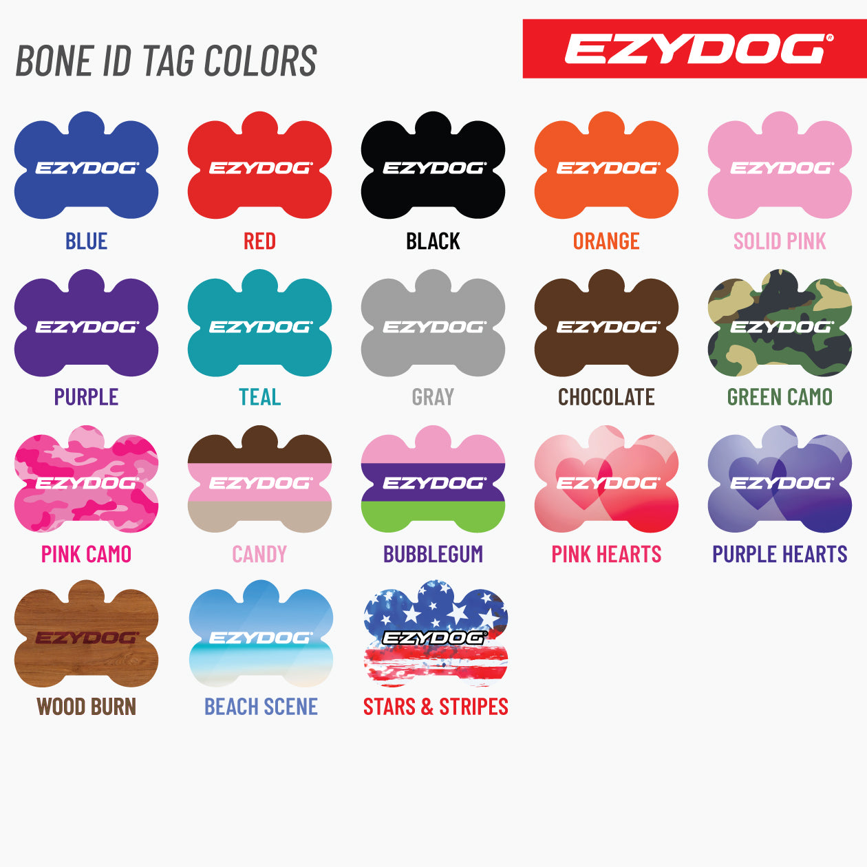 BONE ID Tag COLORs VARIETY IMAGE