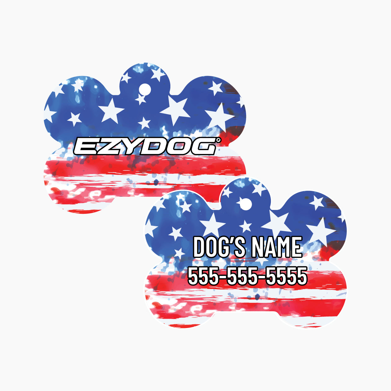 Bone ID Tag Starsandstripes