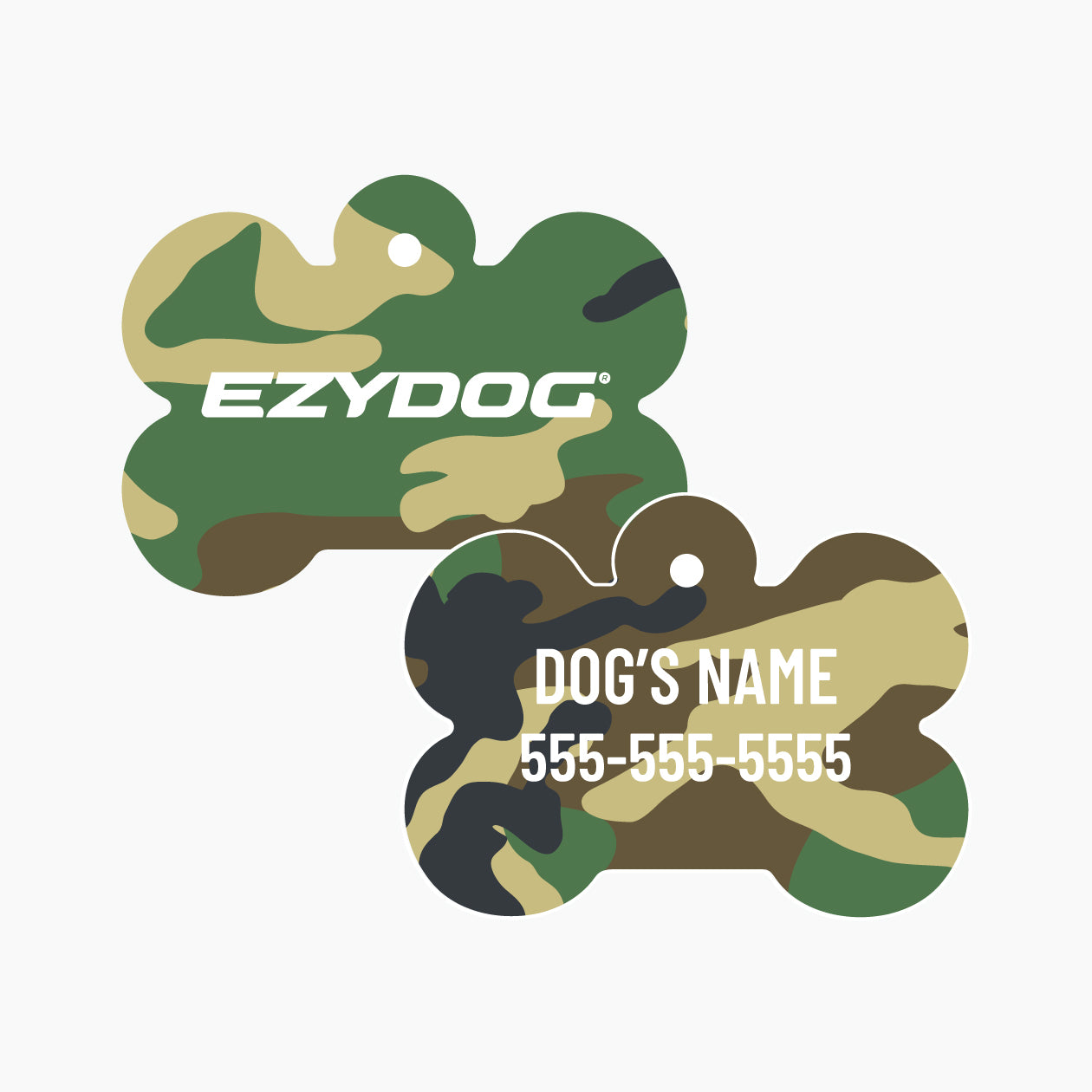 Bone ID Tag green camo