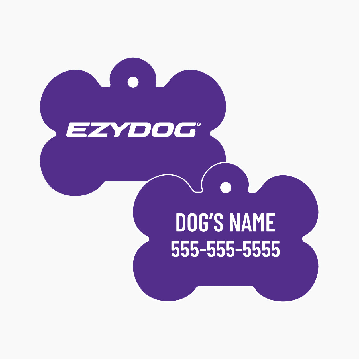 Bone ID Tag purple