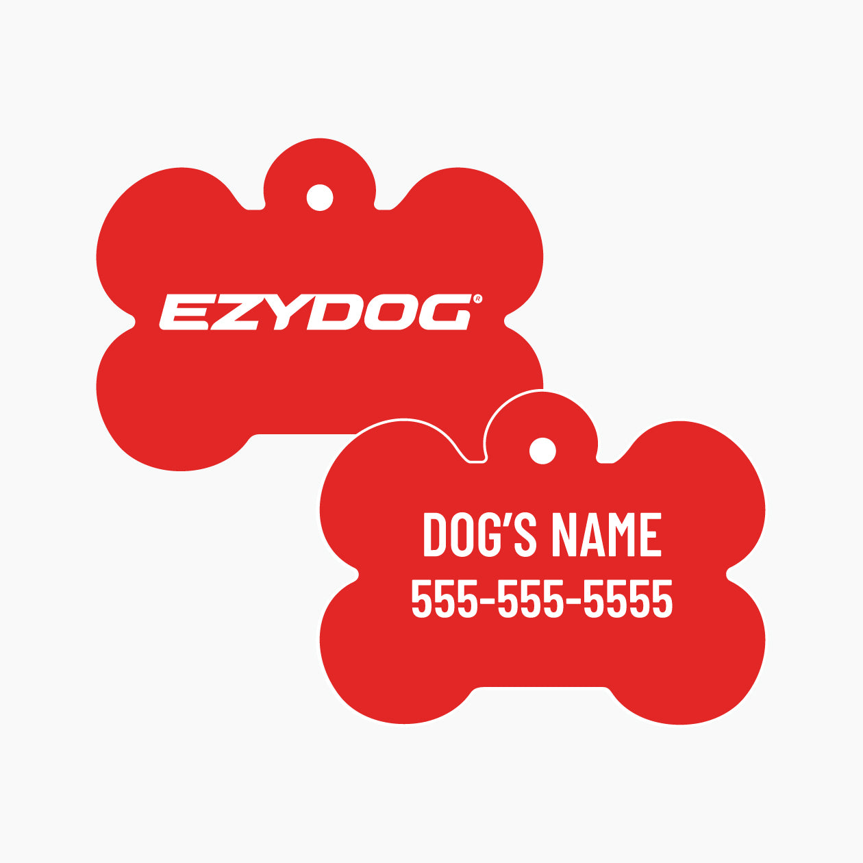 Bone ID Tag red