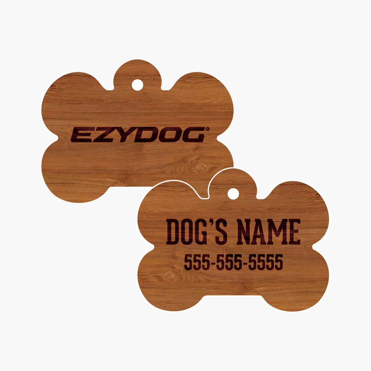 Bone ID Tag wood burn
