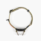 Dog collar with camouflage pattern on a white background