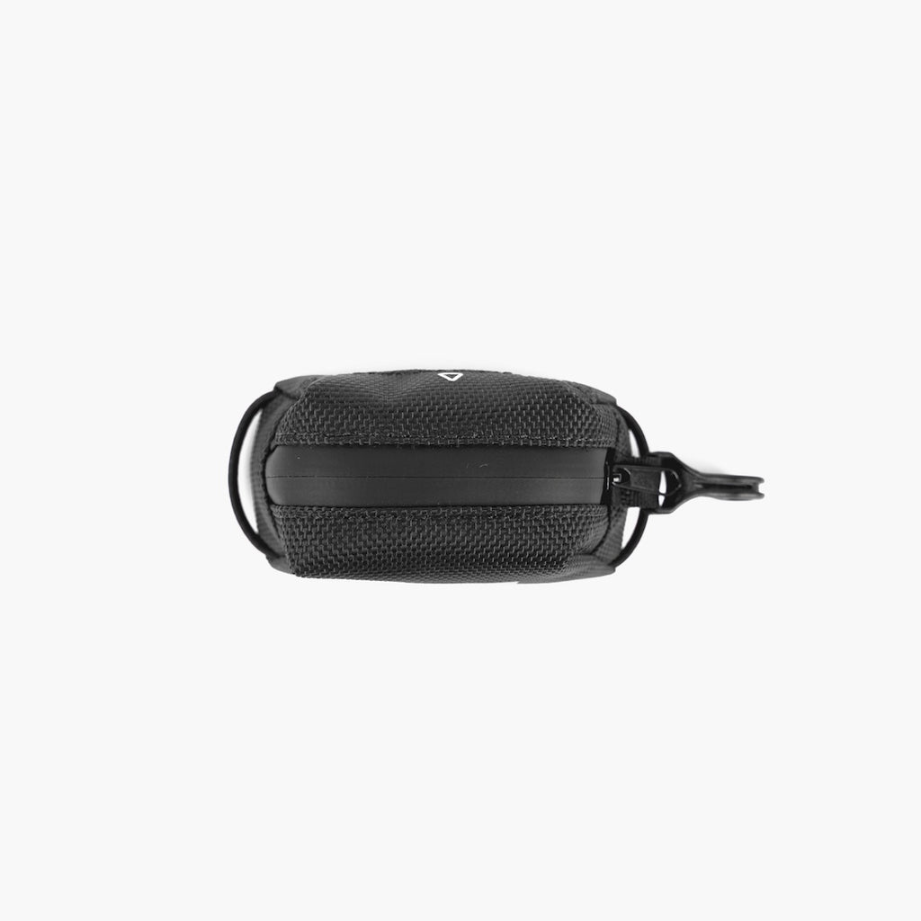 TPU-coated zipper and snap clip on the Essential Poop Bag Holder