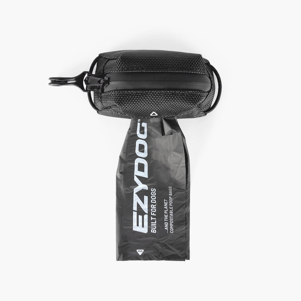 EzyDog Essential Poop Bag Holder in black
