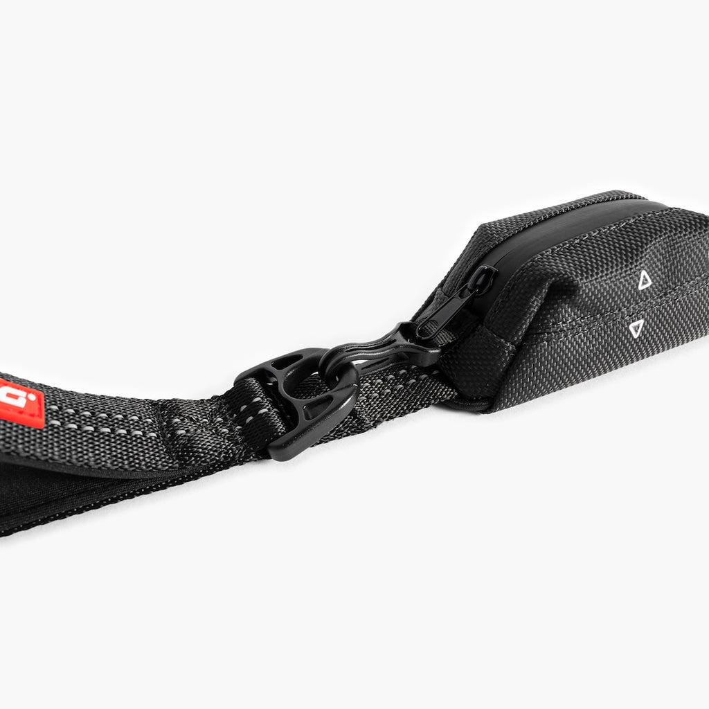 EzyDog Essential Poop Bag Holder attached to a dog leash