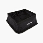 Black foldable bowl with 'EzyDog' branding on a white background