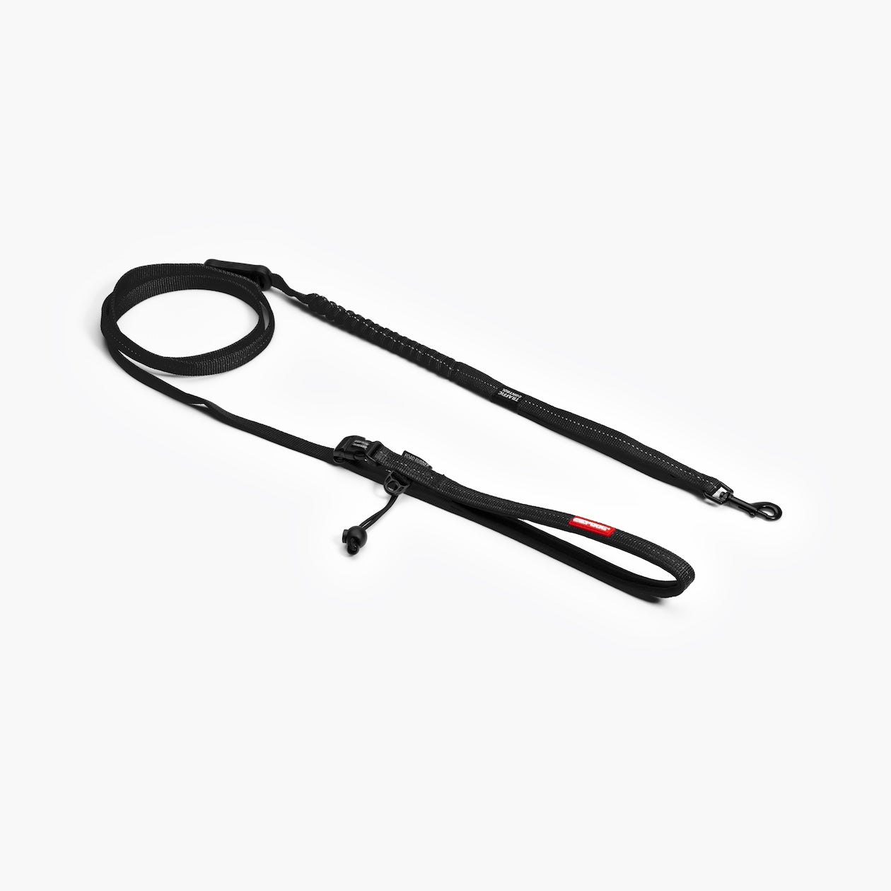Black dog leash on a white background