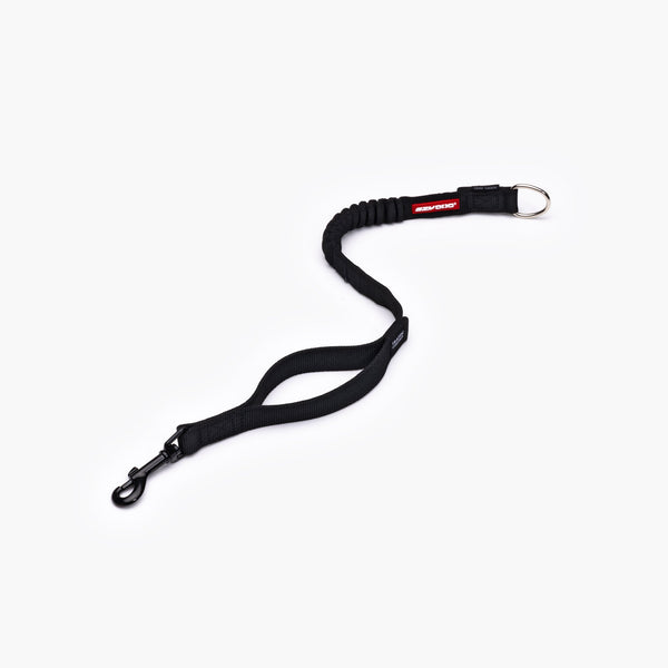 Dog leash with Zero Shock™ Extension in black, showing added shock absorption