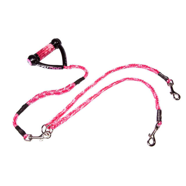 two dog leash in pink camo